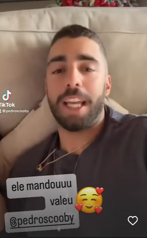 Pedro Scooby faz vídeo no TikTok com o filho, Dom