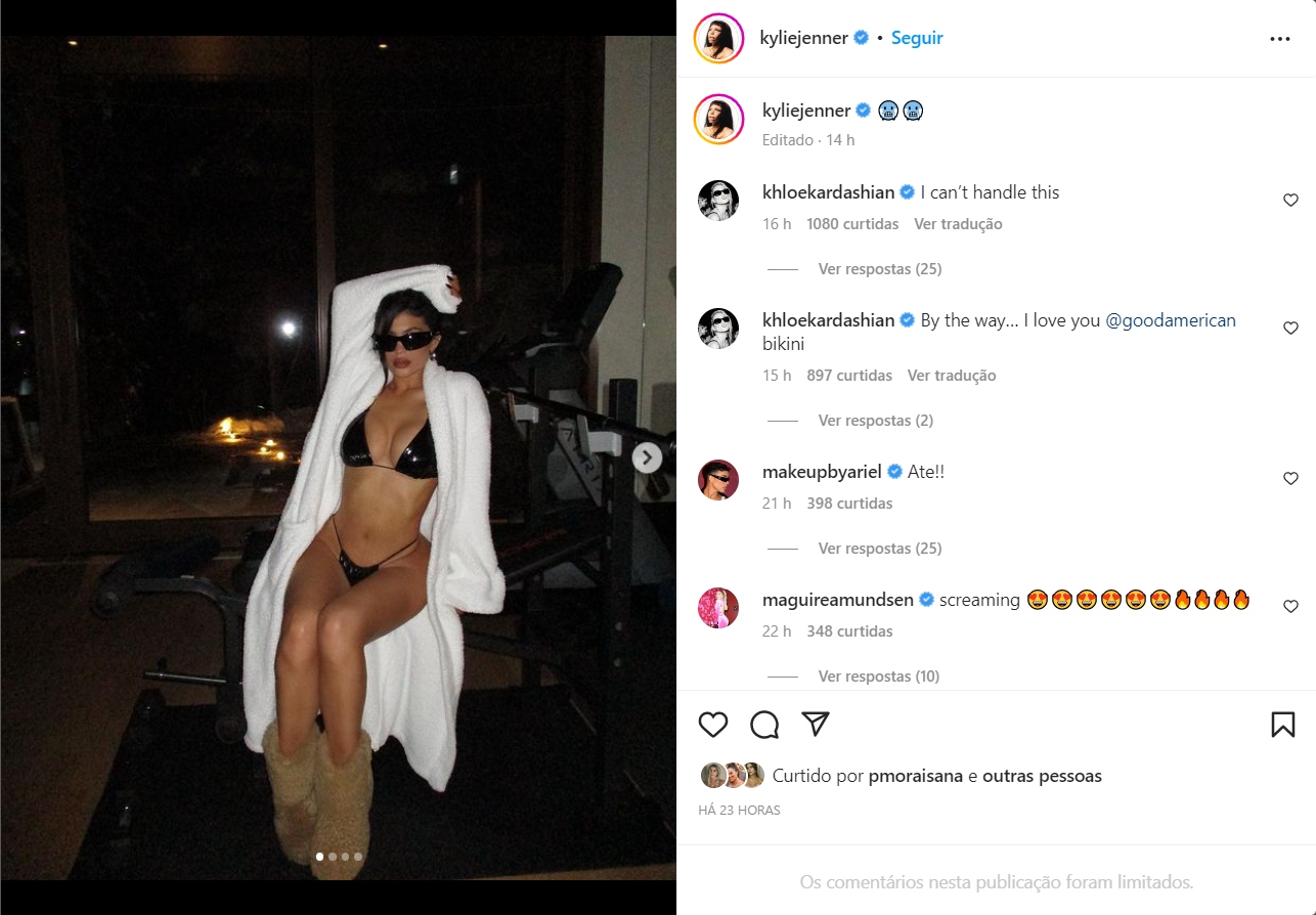 Kylie Jenner de biquíni de látex - Créditos: Reprodução / Instagram