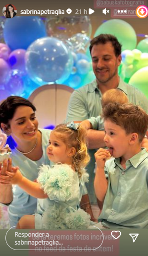 Sabrina Petraglia celebra 2 anos de Maya com festa de sereia