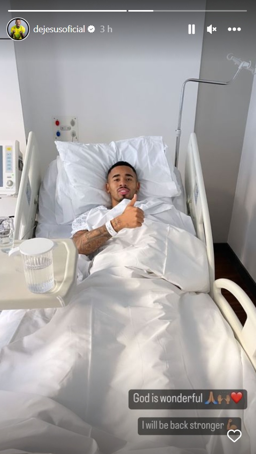 Gabriel Jesus passa por cirurgia - Créditos: Reprodução / Instagram