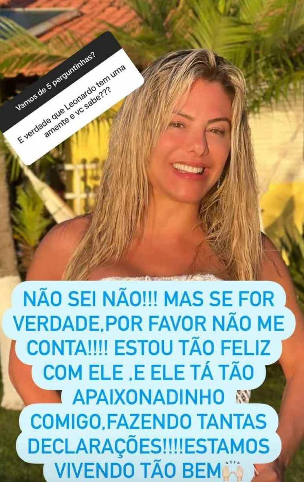 Esposa de Leonardo fala sobre suposta traição do marido