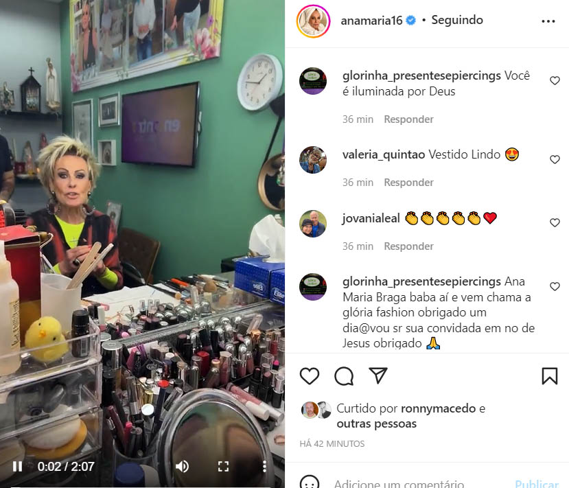 Camarim de Ana Maria Braga na Globo