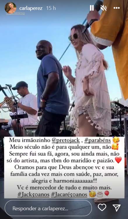 Carla Perez fala sobre Jacaré