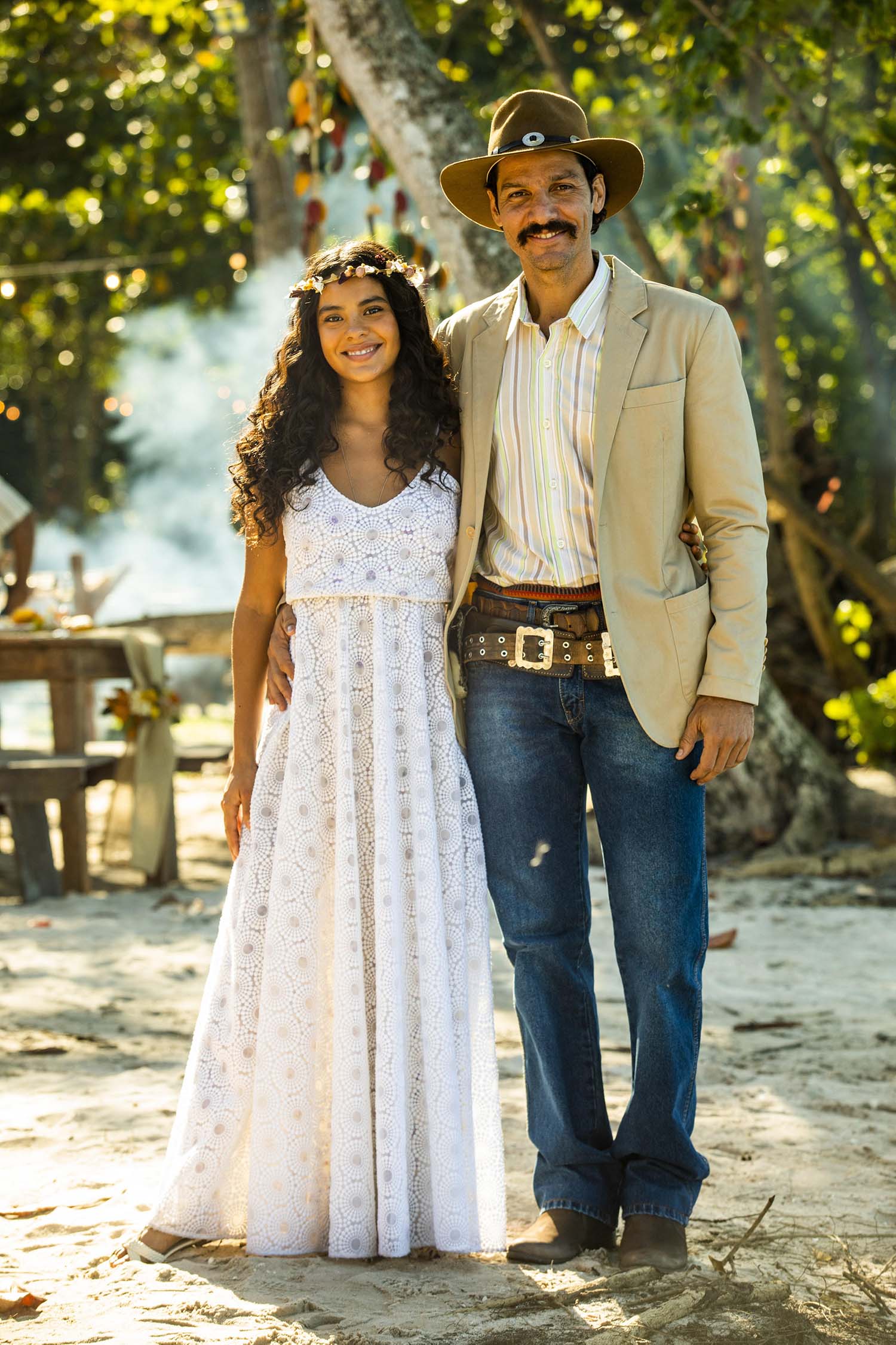 Casamento de Muda e Tibério na novela Pantanal