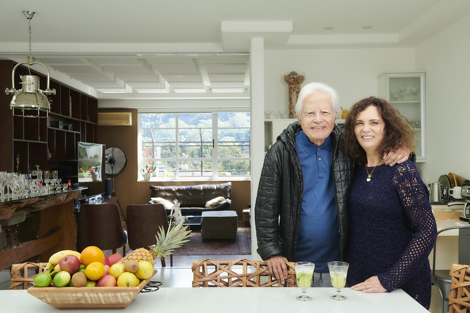 Cid Moreira com sua esposa, Fátima