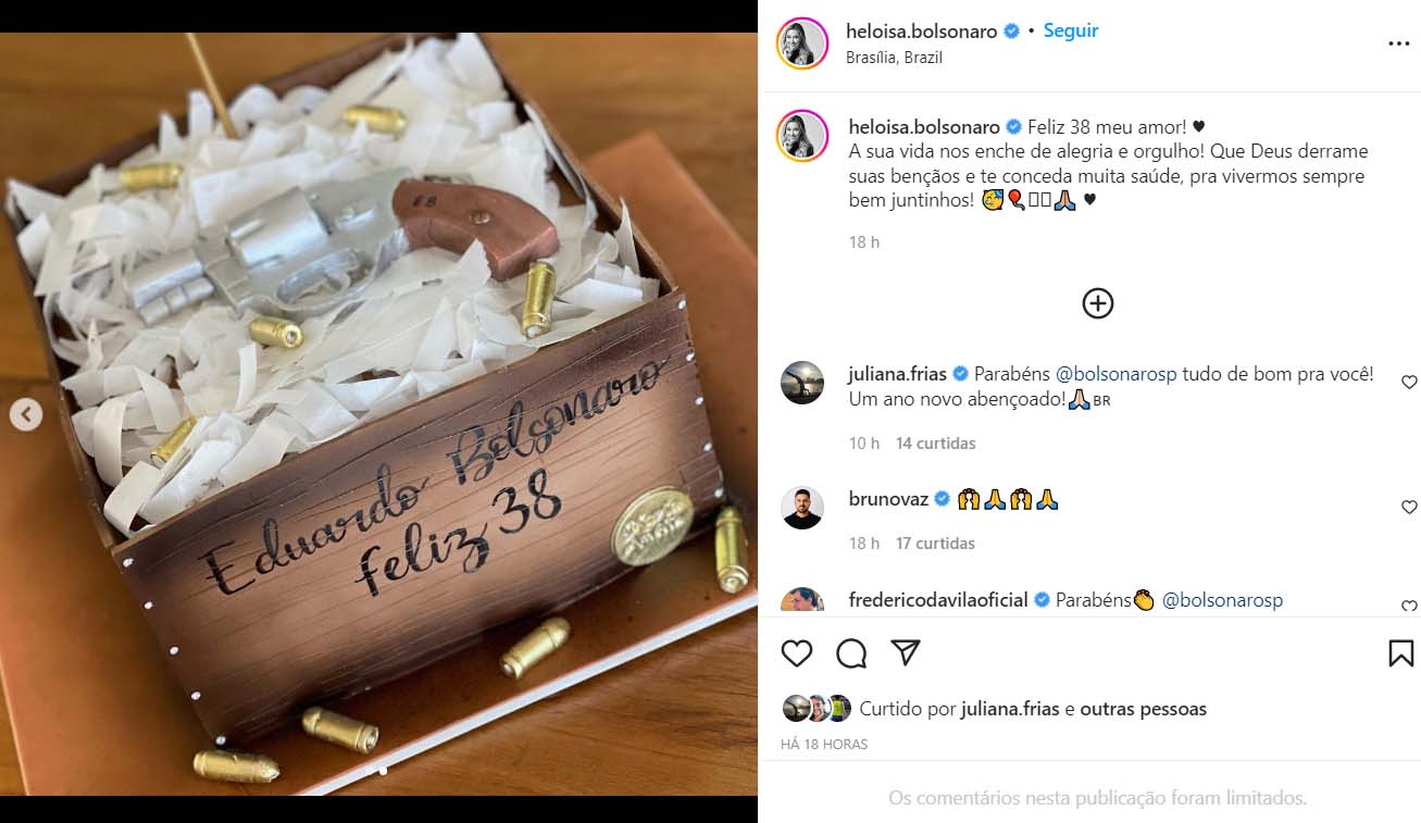 Bolo de aniversário de Eduardo Bolsonaro