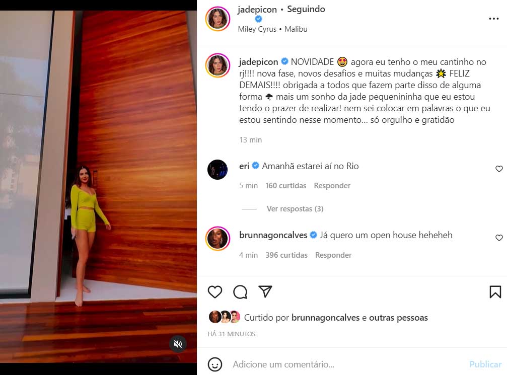 Jade Picon mostra sua mansão