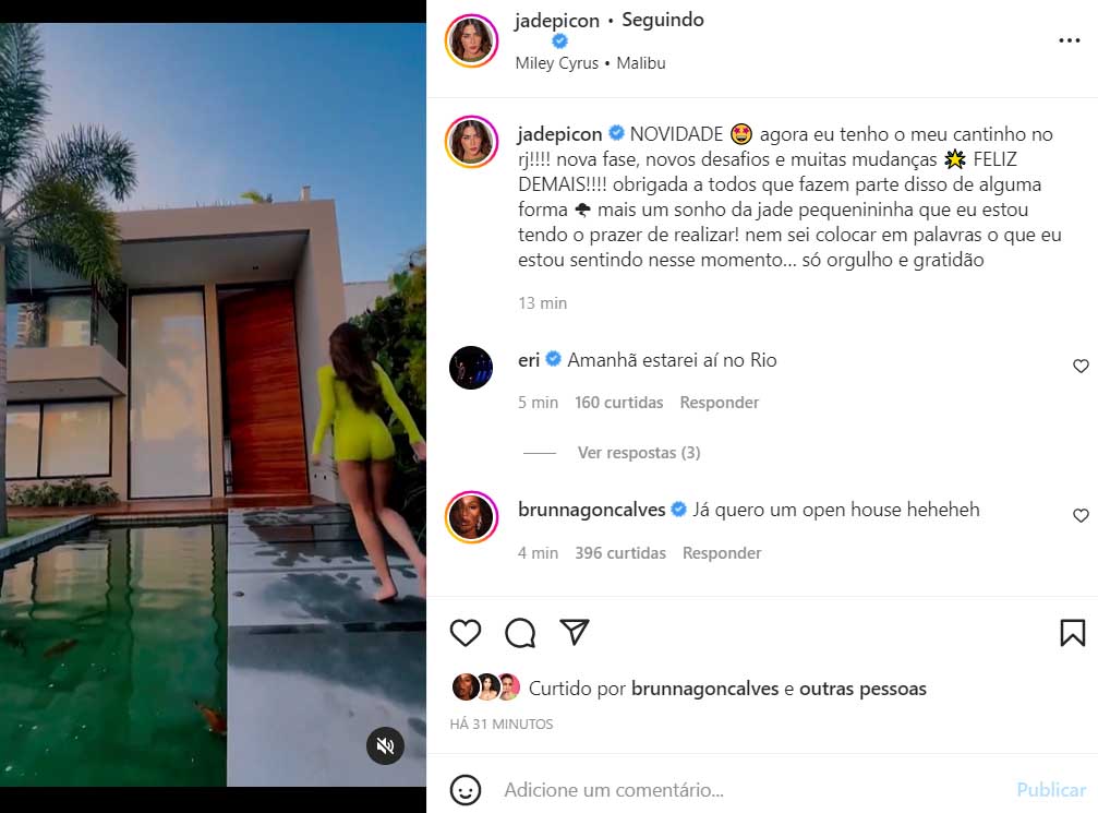 Jade Picon mostra sua mansão