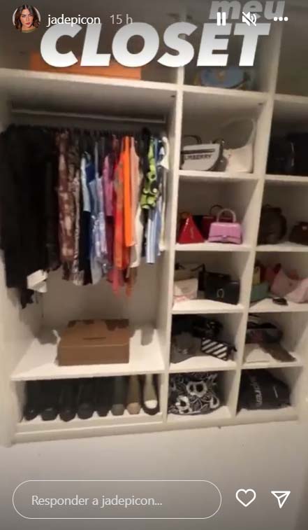 Jade Picon mostra seu novo closet