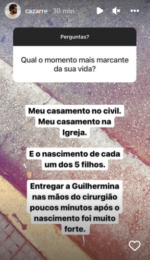 Juliano Cazarré sobre estado de saúde da filha