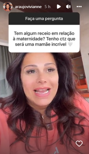 Viviane Araujo fala sobre a gravidez