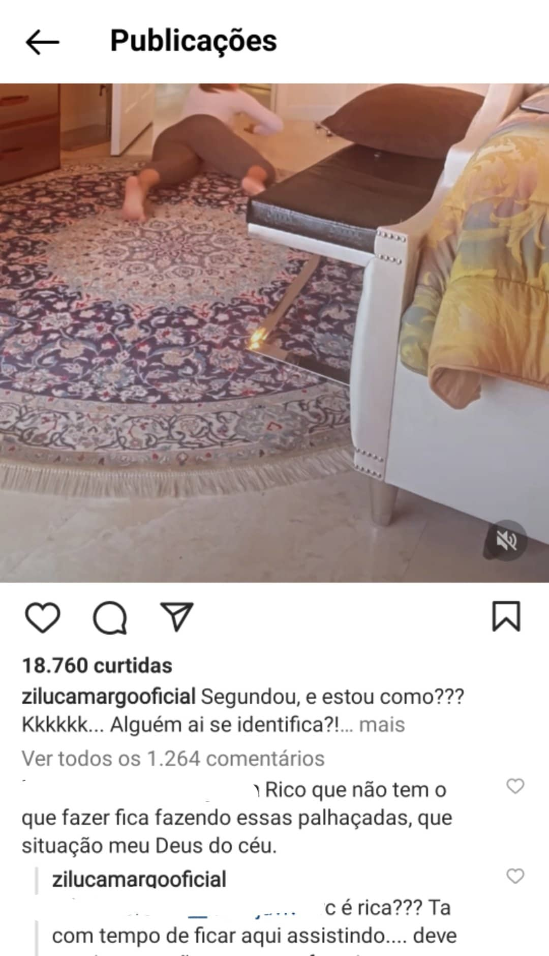 Zilu Camargo rebate crítica