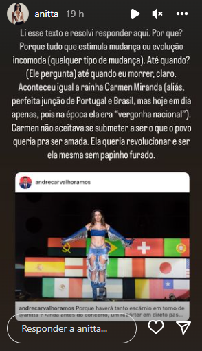 Anitta sobre julgamentos na carreira