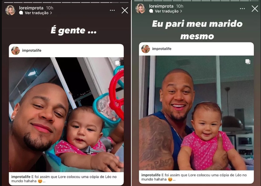 Lore Improta choca ao mostrar semelhanças de Leo Santana com a filha, Liz