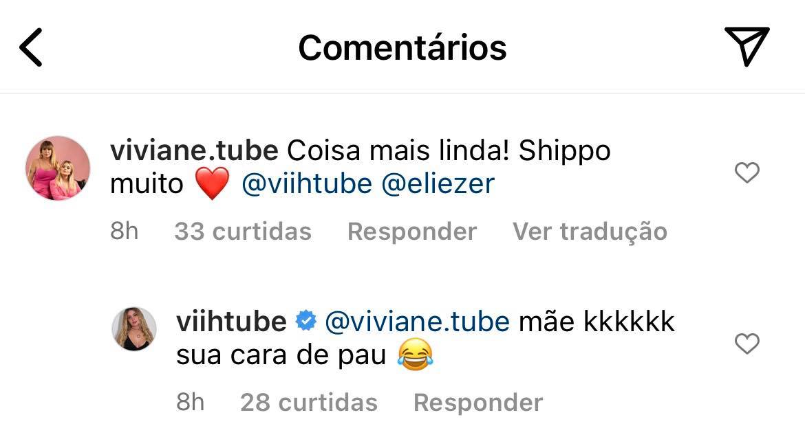 Mãe de Viih Tube revela apoio ao relacionamento da filha com Eliezer 