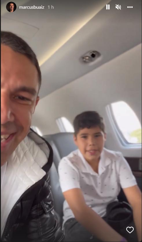 Marcus Buaiz curte viagem com os filhos após separação