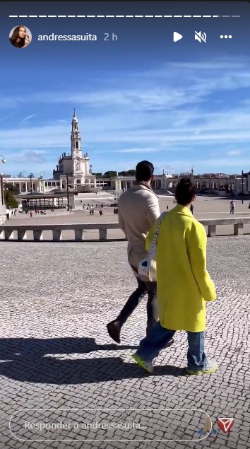 Gusttavo Lima curte passeio em Portugal com Andressa Suita