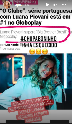 Luana Piovani alfineta Boninho