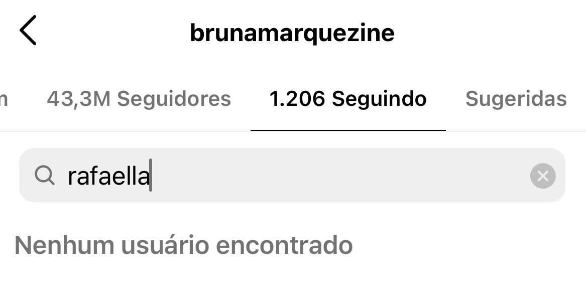 Bruna Marquezine dá unfollow em Rafaella Santos