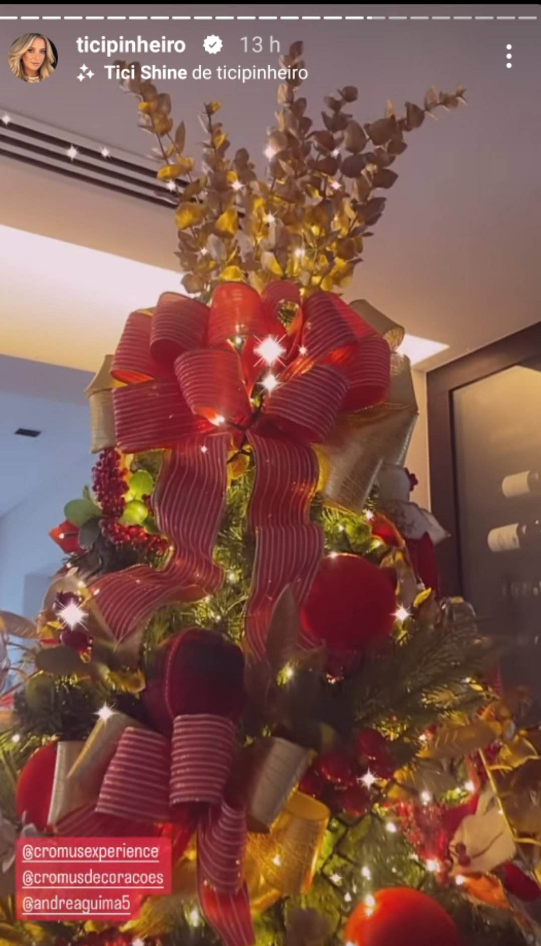 Ticiane Pinheiro árvore de Natal