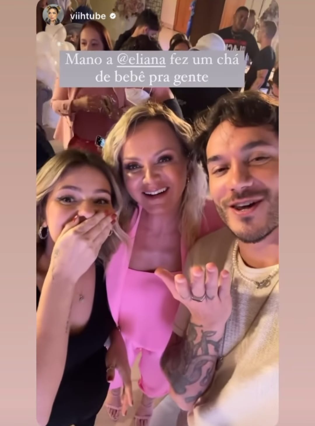 Viih Tube e Eliezer ganham chá de bebê da Eliana - Instagram