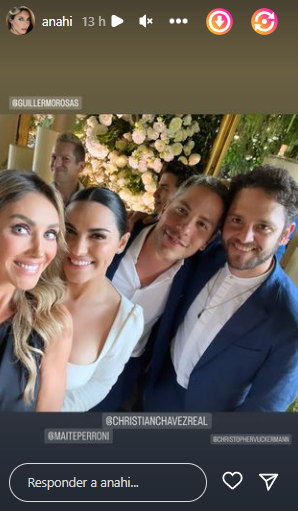 Anahí no casamento de Maite Perroni