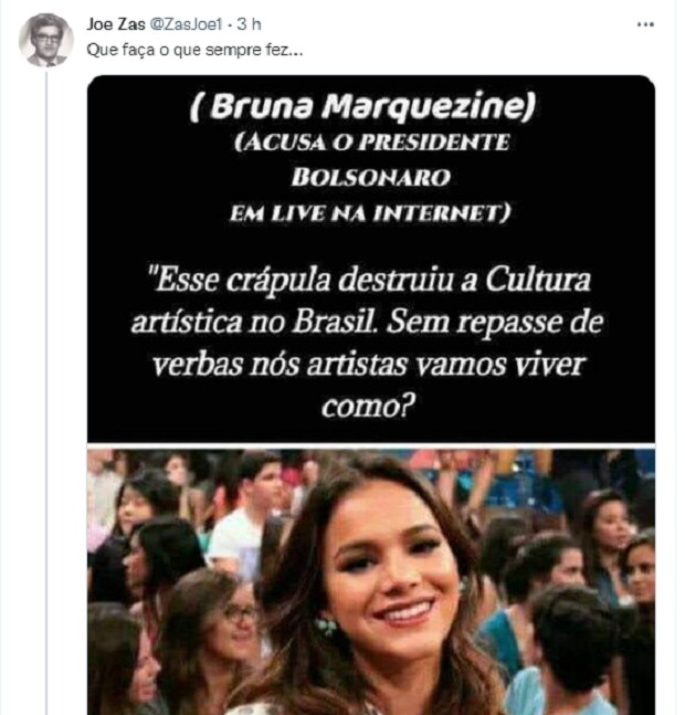 Bruna Marquezine é alvo de notícia falsa