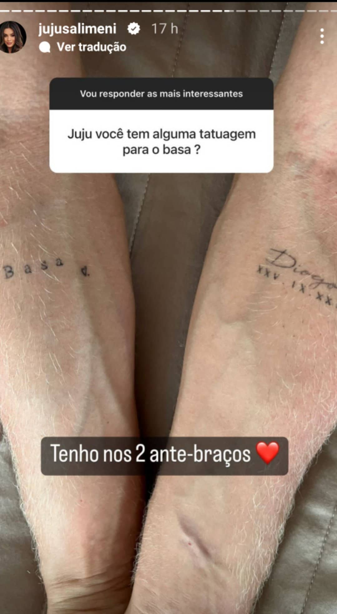 Juju Salimeni tatuagem namorado