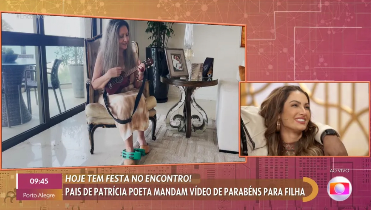 Pais de Patricia Poeta aparecem no Encontro