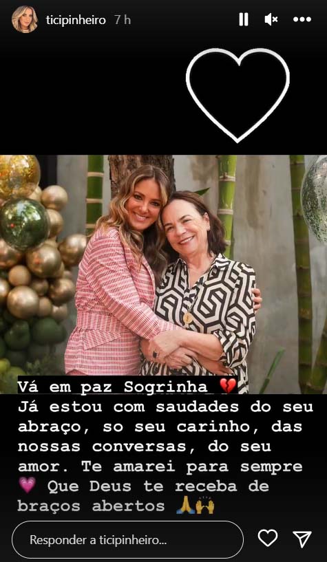 Ticiane Pinheiro fala da sogra