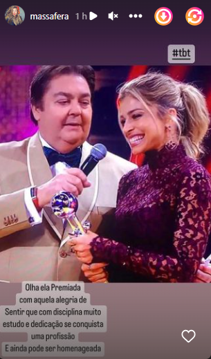 Grazi Massafera recorda premiação no Faustão