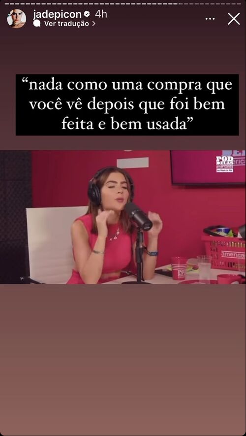 “Nada como uma compra que você vê depois que foi bem feita e bem usada”, chegou a dizer a intérprete de Chiara na conversa com Boo Unzueta e Tata Stanieki. 