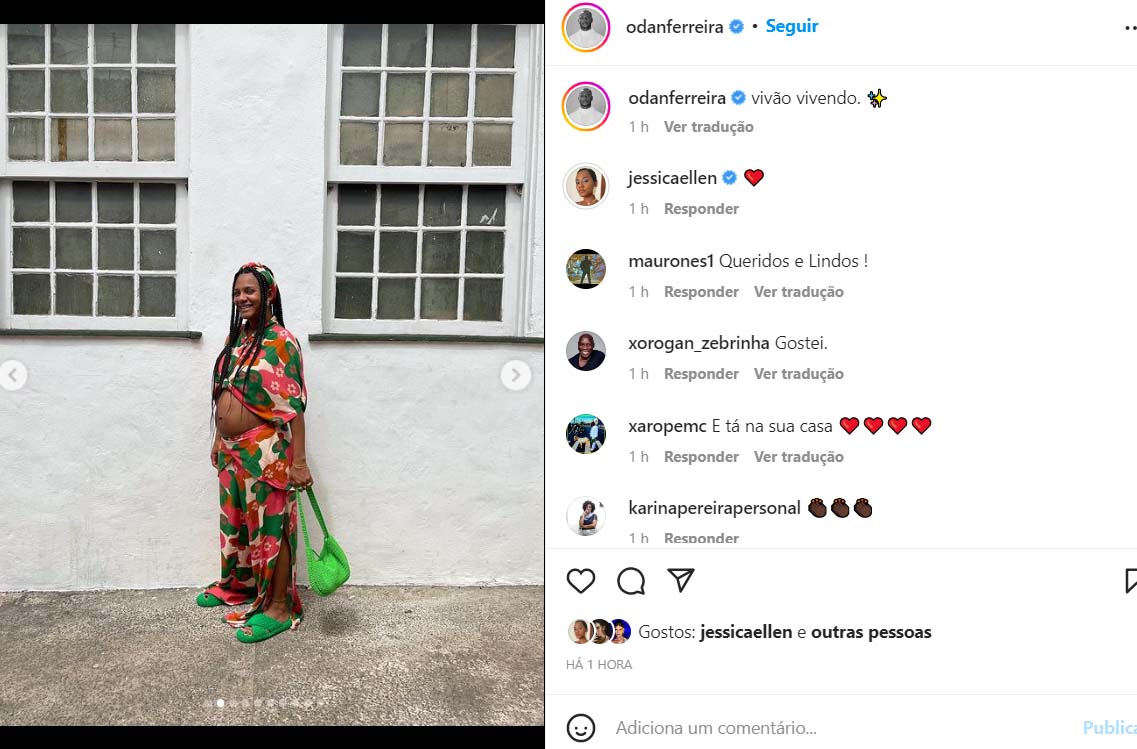 Jéssica Ellen mostra a barriga de grávida