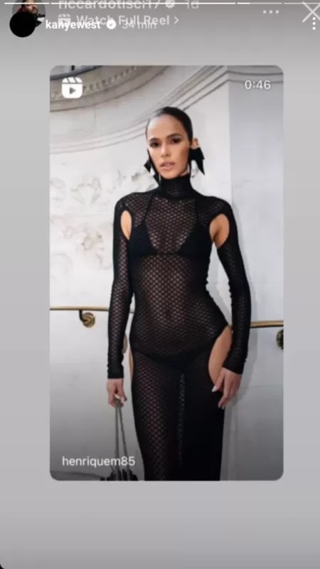 Kanye West compartilha fotos de Bruna Marquezine em suas redes sociais