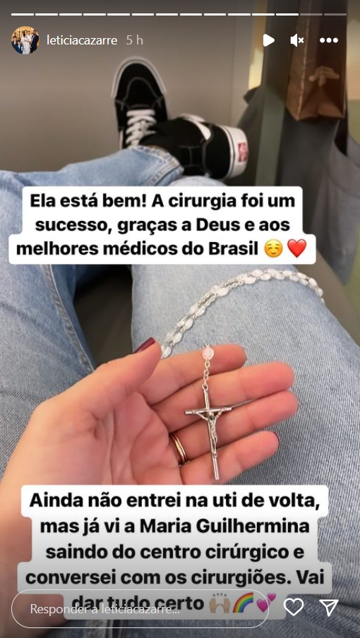 Letícia Cazarré compartilha notícias sobre sua filha - Créditos: Reprodução / Instagram