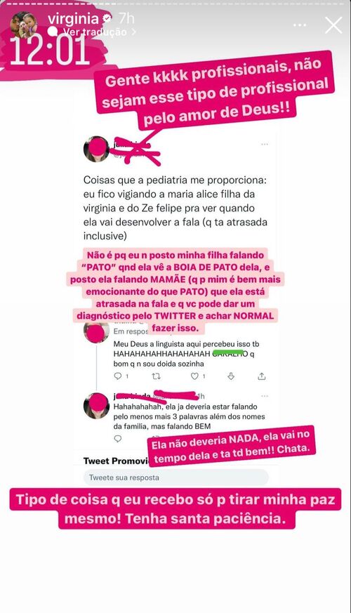 Virginia Fonseca responde pediatra que falou de sua filha Maria Alice nas redes sociais 