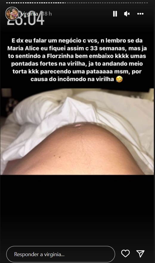 Virginia Fonseca mostra barriga em Story - Créditos: Reprodução / Instagram