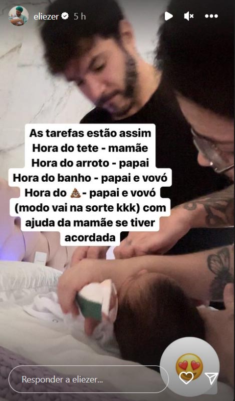 Eliezer fala sobre a filha