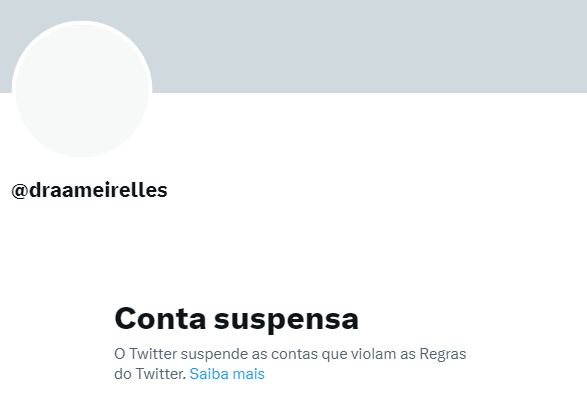 Perfil de Amanda no Twitter é suspenso