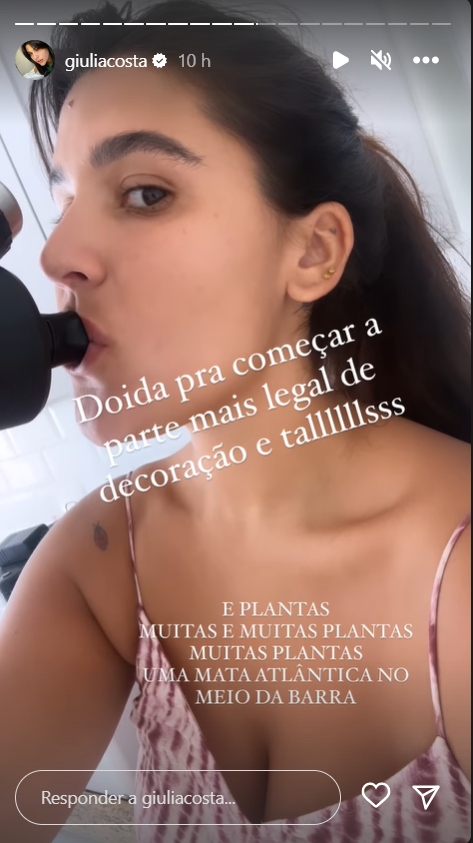 Giulia Costa mostra sua casa - Créditos: Reprodução / Instagram