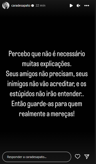 Cara de Sapato desmente romance secreto com Amanda Meirelles