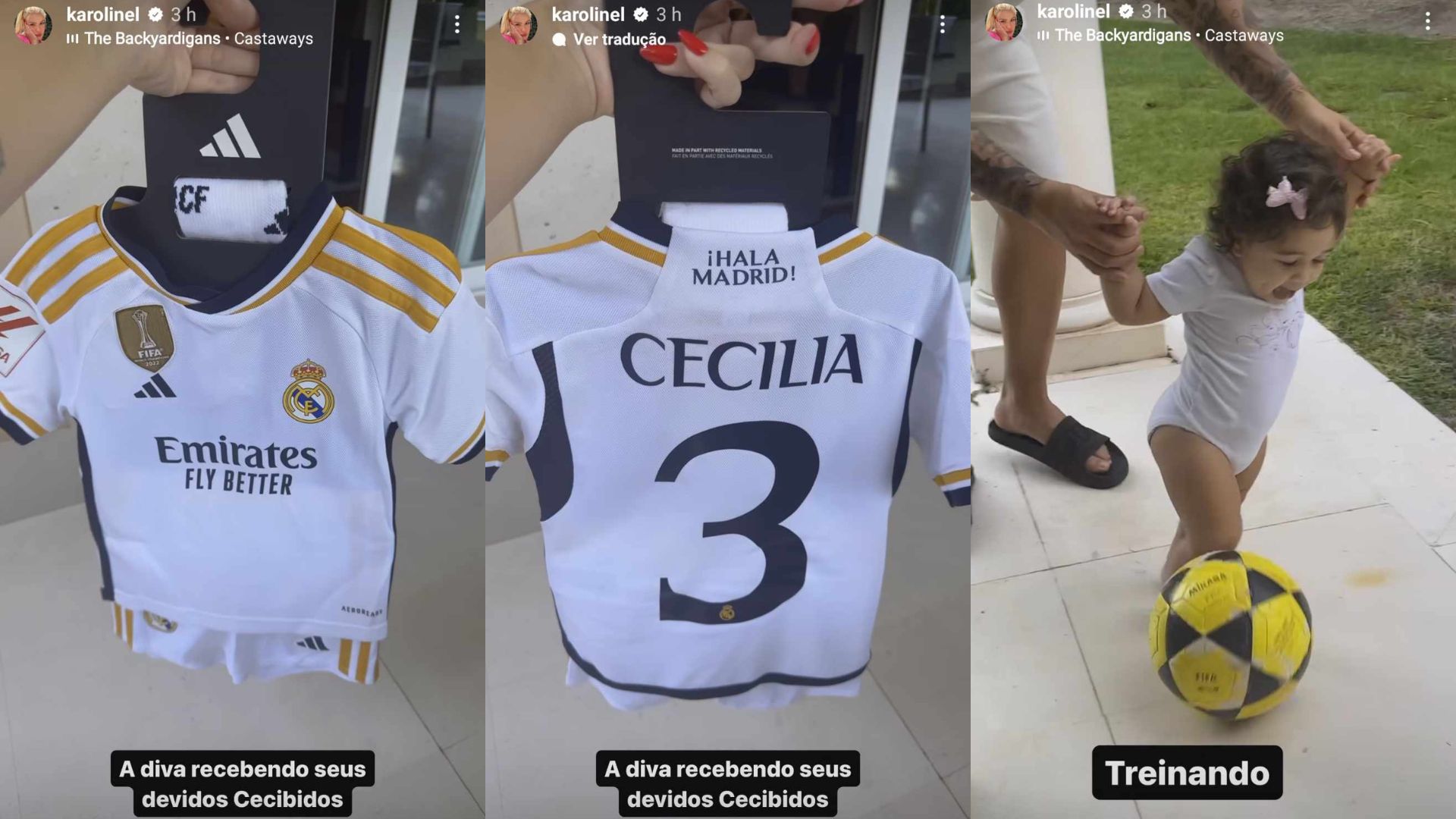 Filha de Éder Militão ganha uniforme do Real Madrid e vira jogadora de futebol