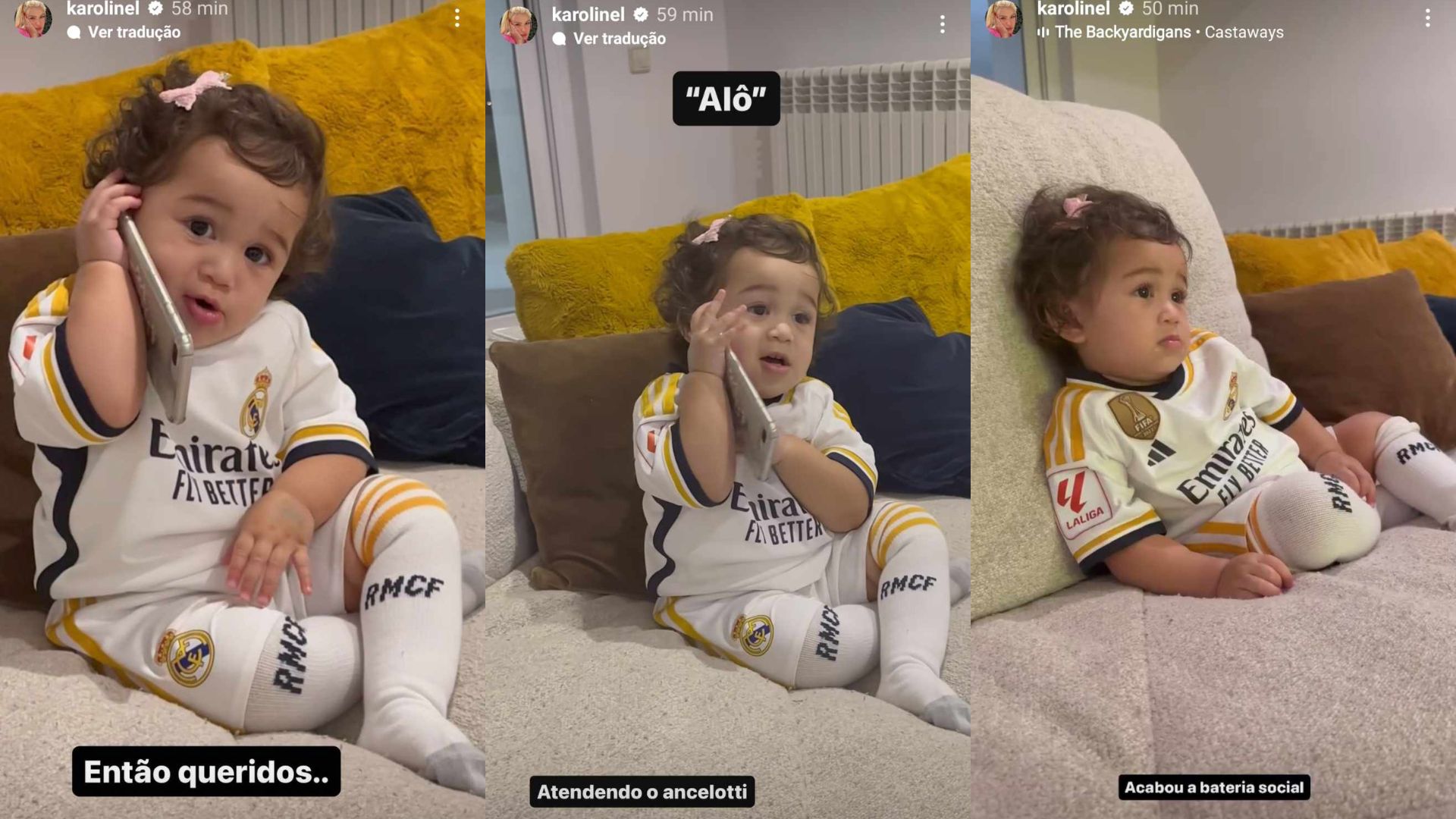 Filha de Éder Militão ganha uniforme do Real Madrid e vira jogadora de futebol