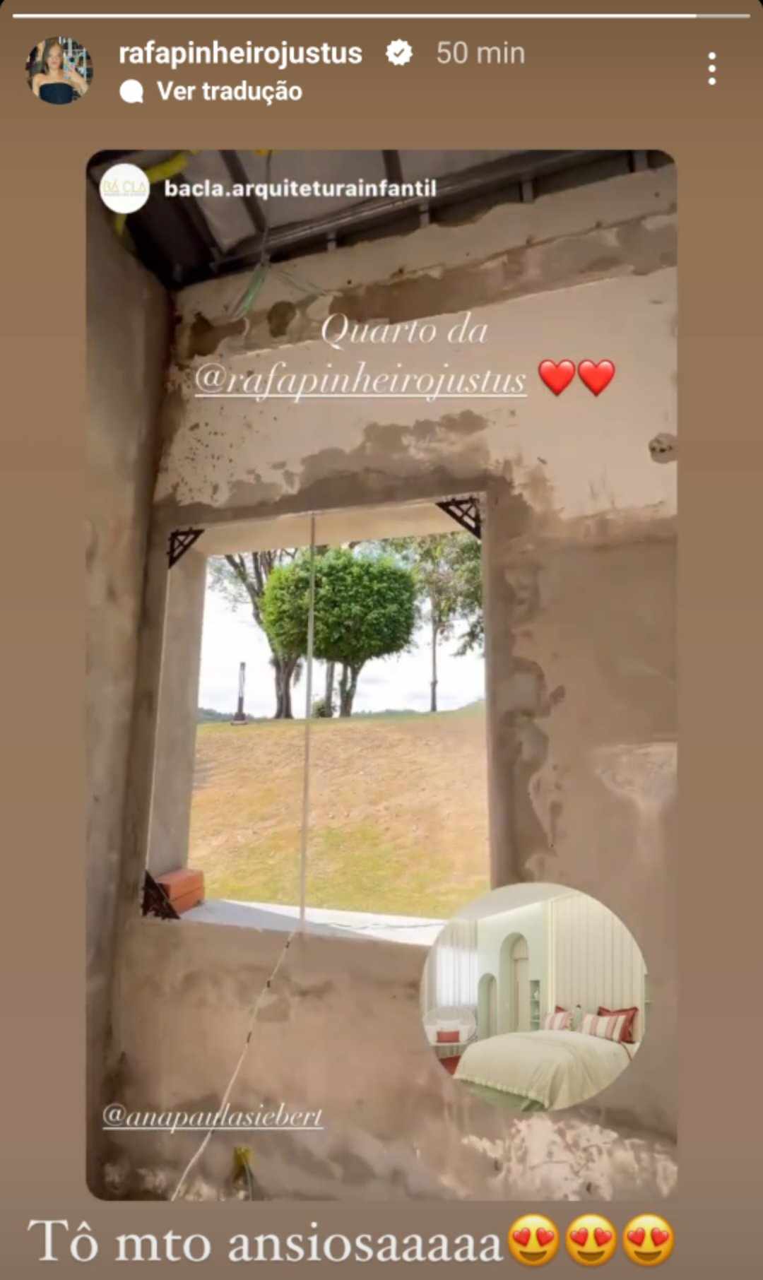 Rafaella Justus mostra obra de quarto