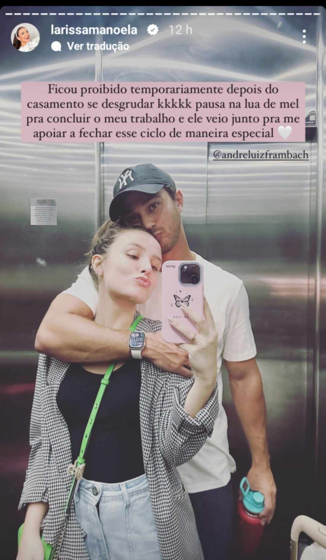 larissa manoela dá pausa em lua de mel