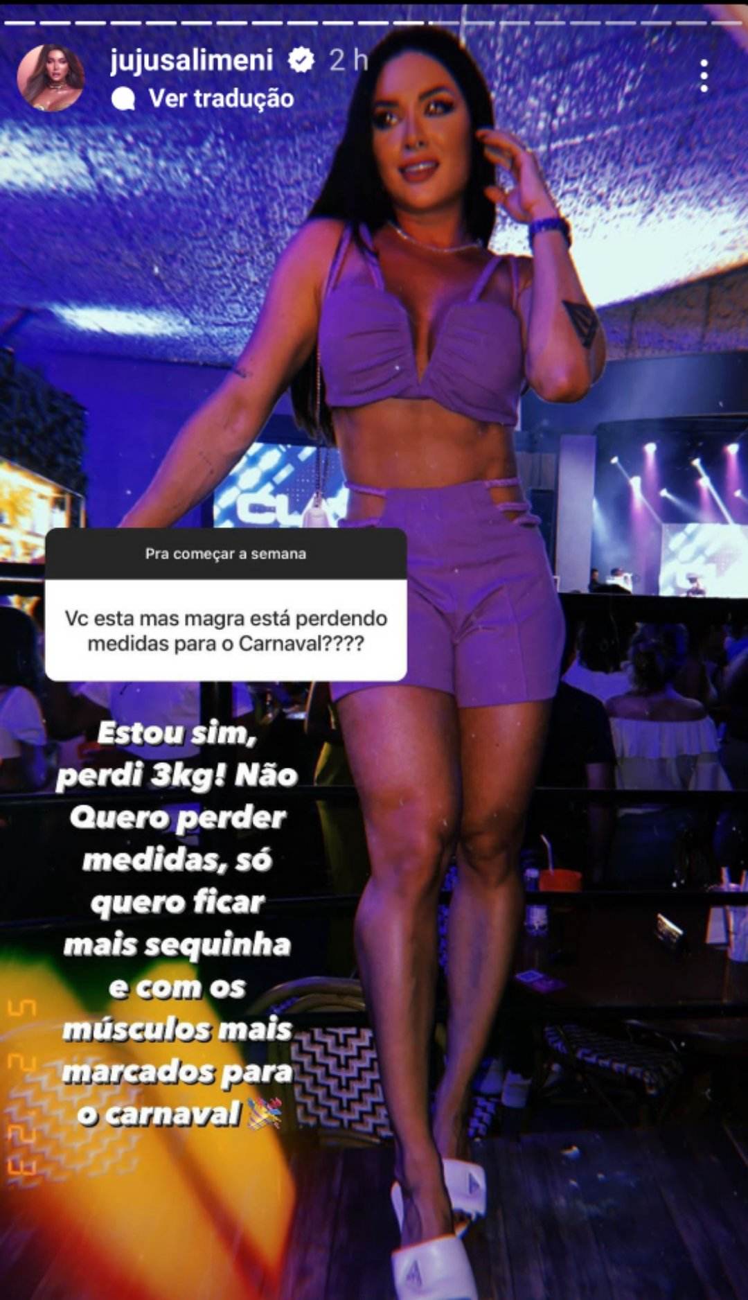 Juju Salimeni mais magra