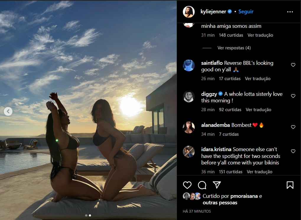 Kylie Jenner e Kim Kardashian - Créditos: Reprodução / Instagram