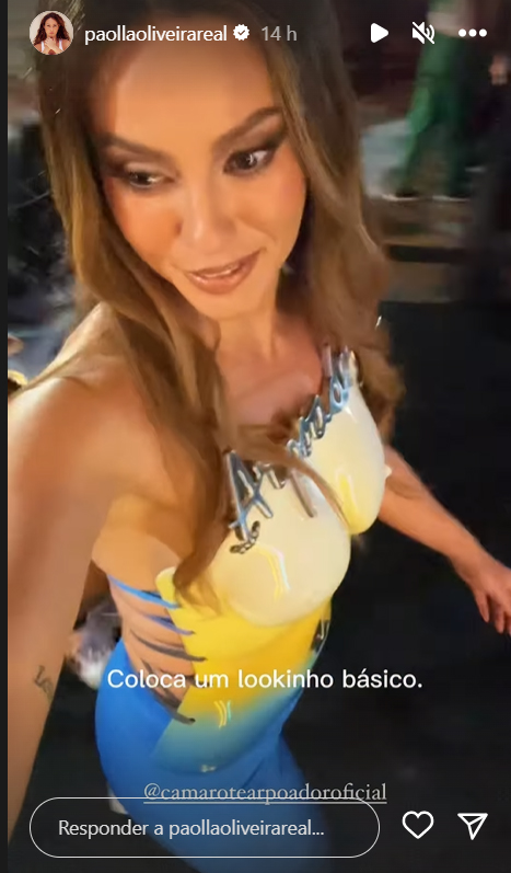 Paolla Oliveira usa look ousado no carnaval