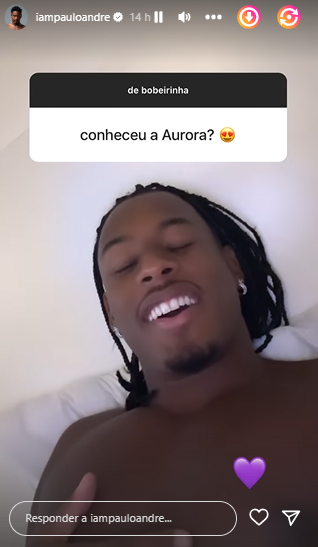 Paulo André conta que conheceu Aurora, filha de Pedro Scooby e Cintia Dicker