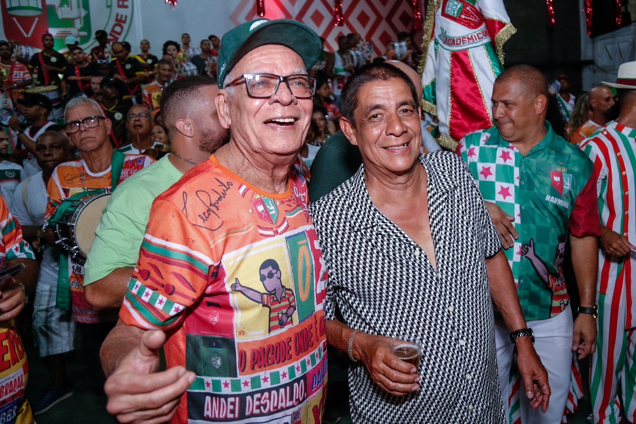 Zeca Pagodinho em ensaio da Grande Rio